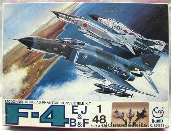 Sunny 1/48 McDonnell Douglas F-4EJ / F-4B / F-4F Phantom II - Luftwaffe / VF-102 USS Enterprise / JSDF, 101-1000 plastic model kit